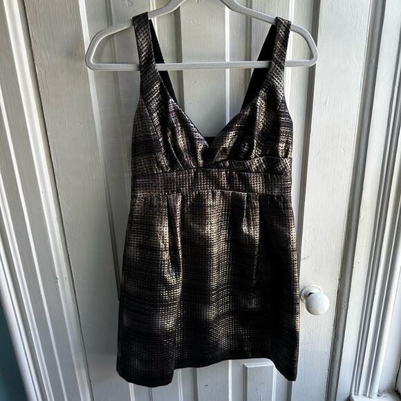 Saks Fifth Avenue 548 Metallic Silver Dress - Picture 2 of 8